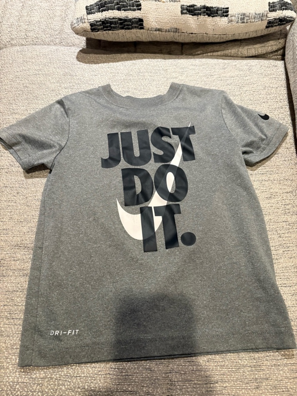 Nike Gray 'Just Do It.' Short Sleeve Tee